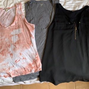 Lot of 3 v-neck tank tops
